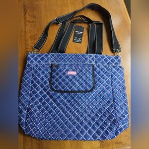 Scout Blue and Pink Quilted Tote Bag